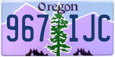 OR license plate 967IJC