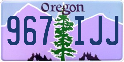 OR license plate 967IJJ