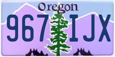 OR license plate 967IJX