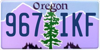 OR license plate 967IKF