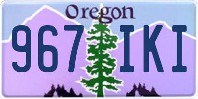 OR license plate 967IKI