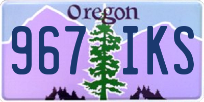 OR license plate 967IKS