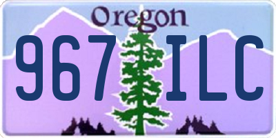 OR license plate 967ILC