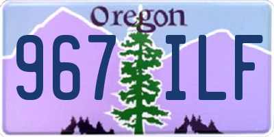 OR license plate 967ILF
