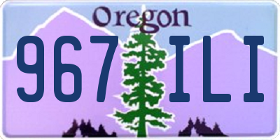 OR license plate 967ILI