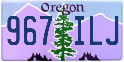 OR license plate 967ILJ