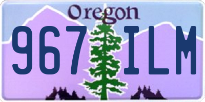 OR license plate 967ILM