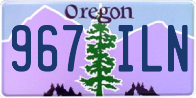OR license plate 967ILN
