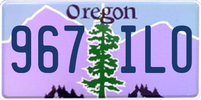 OR license plate 967ILO
