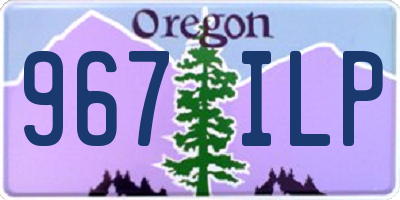 OR license plate 967ILP