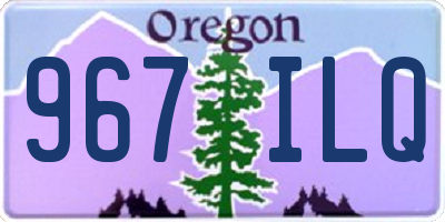 OR license plate 967ILQ