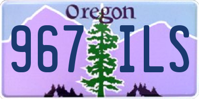 OR license plate 967ILS