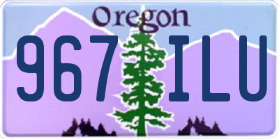 OR license plate 967ILU