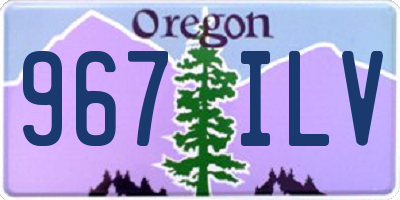 OR license plate 967ILV