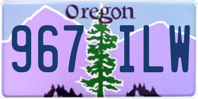 OR license plate 967ILW