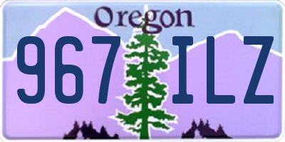 OR license plate 967ILZ