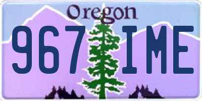 OR license plate 967IME