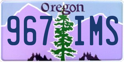OR license plate 967IMS