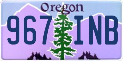OR license plate 967INB