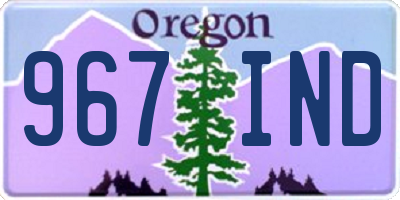 OR license plate 967IND