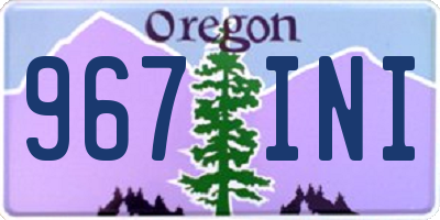 OR license plate 967INI