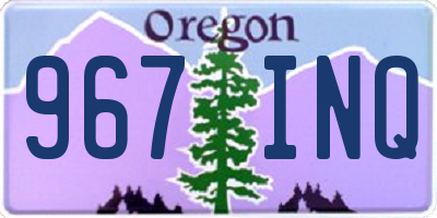 OR license plate 967INQ