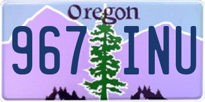OR license plate 967INU