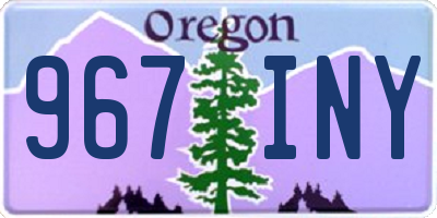 OR license plate 967INY