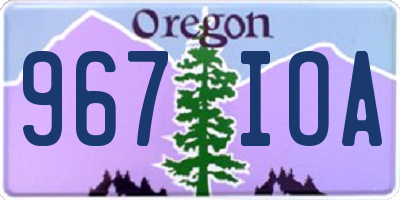 OR license plate 967IOA