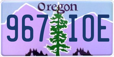 OR license plate 967IOE
