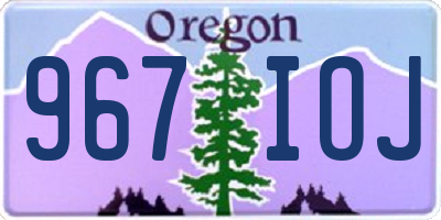 OR license plate 967IOJ