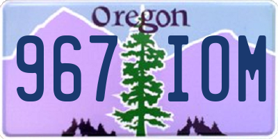 OR license plate 967IOM