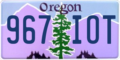 OR license plate 967IOT