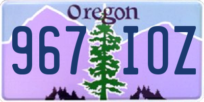 OR license plate 967IOZ