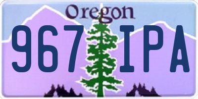 OR license plate 967IPA
