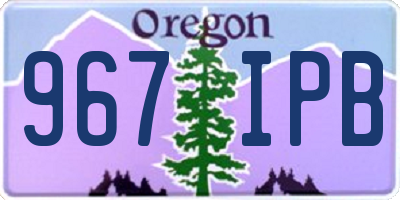 OR license plate 967IPB