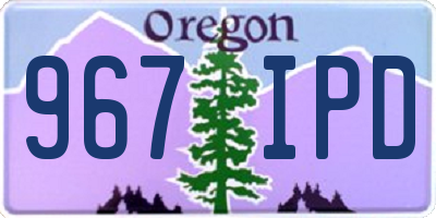 OR license plate 967IPD