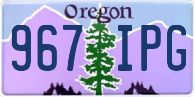 OR license plate 967IPG