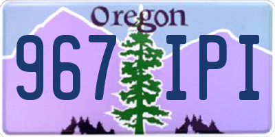 OR license plate 967IPI