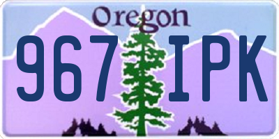 OR license plate 967IPK