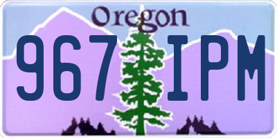 OR license plate 967IPM
