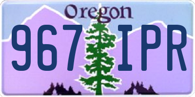 OR license plate 967IPR