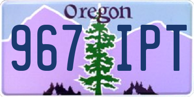 OR license plate 967IPT
