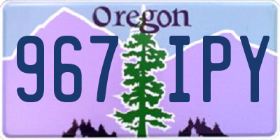 OR license plate 967IPY