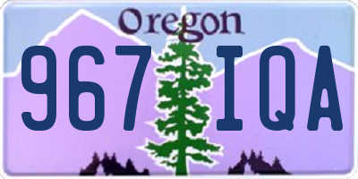 OR license plate 967IQA