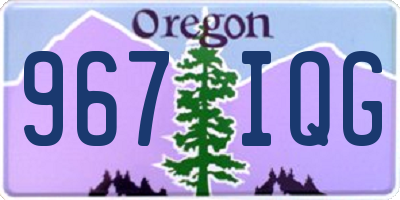 OR license plate 967IQG