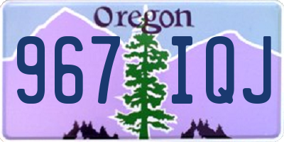 OR license plate 967IQJ