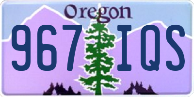 OR license plate 967IQS