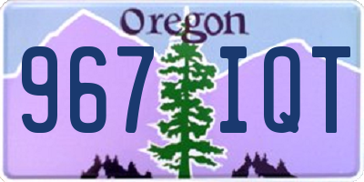 OR license plate 967IQT