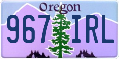 OR license plate 967IRL
